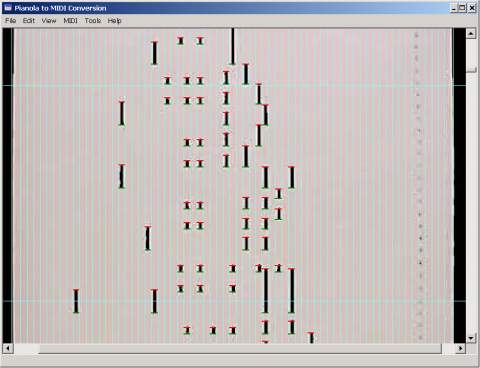 Screen Capture of Program to Record Note Positions